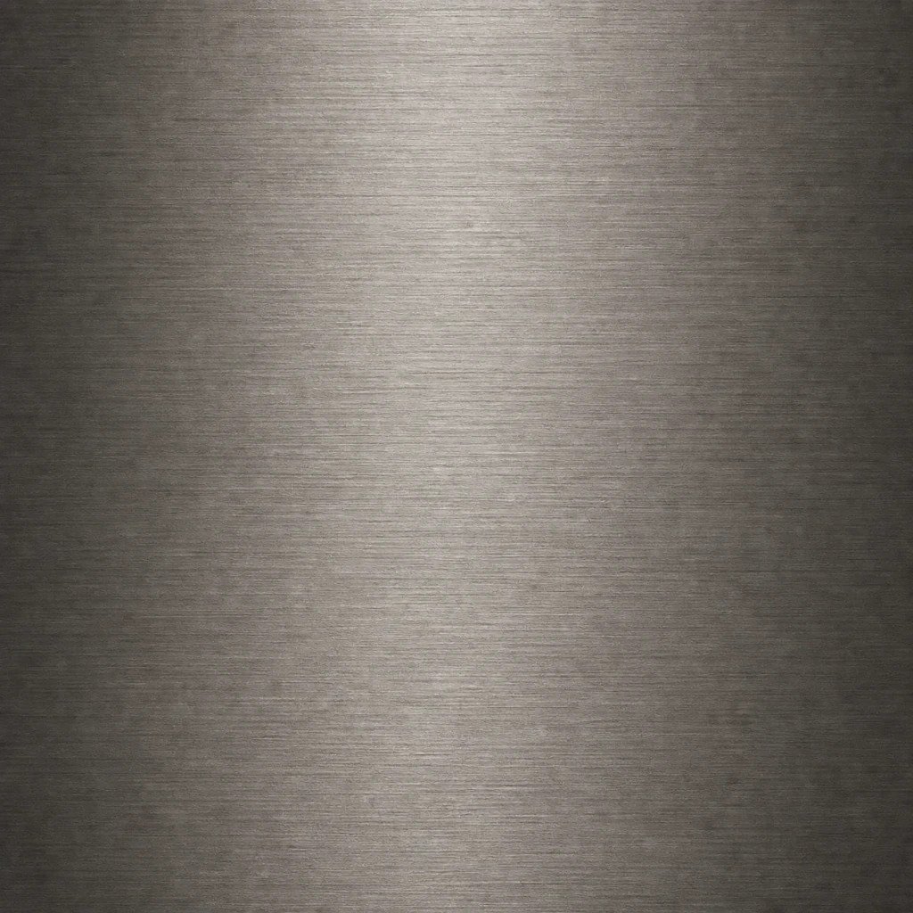 Brushed titanium surface with fine linear grain